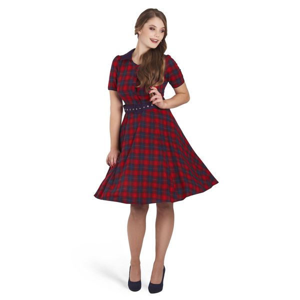 Dolly & Dotty - Penelope Rockabilly Rød Rutet