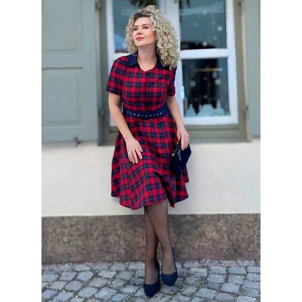 Dolly & Dotty - Penelope Rockabilly Rød Rutet