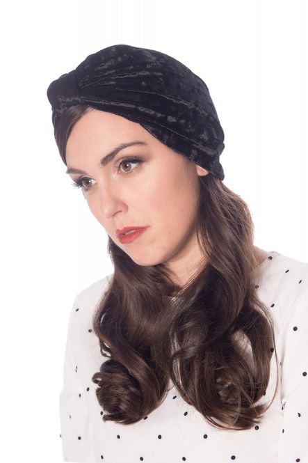 Hovedbilde Turban - Sort Velur