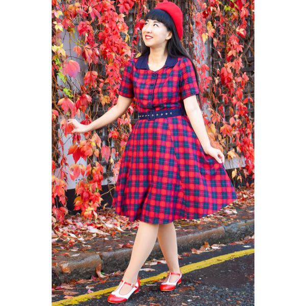 Dolly & Dotty - Penelope Rockabilly Rød Rutet