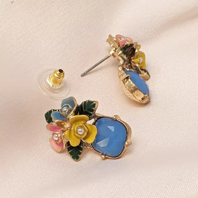 Hovedbilde Øredobber - Flower Stone Stud