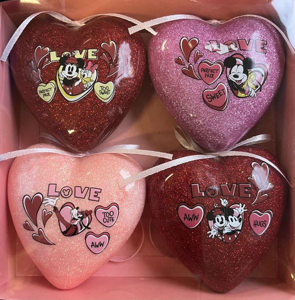 Disney - Glitter Hjerter 4 pk