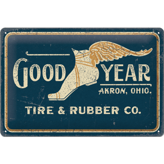 Hovedbilde Metallskilt - Goodyear Wing Foot Logo 1901