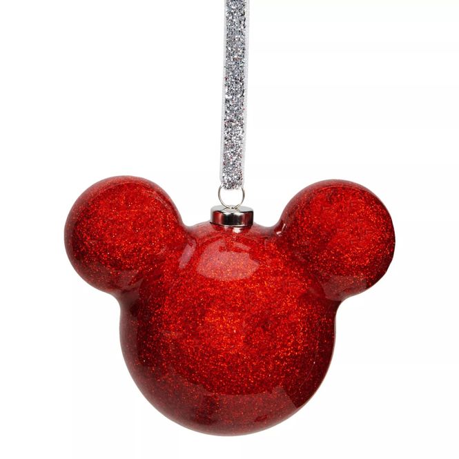Hovedbilde Disney - Julekule - Mikke Mus Rød Glitter