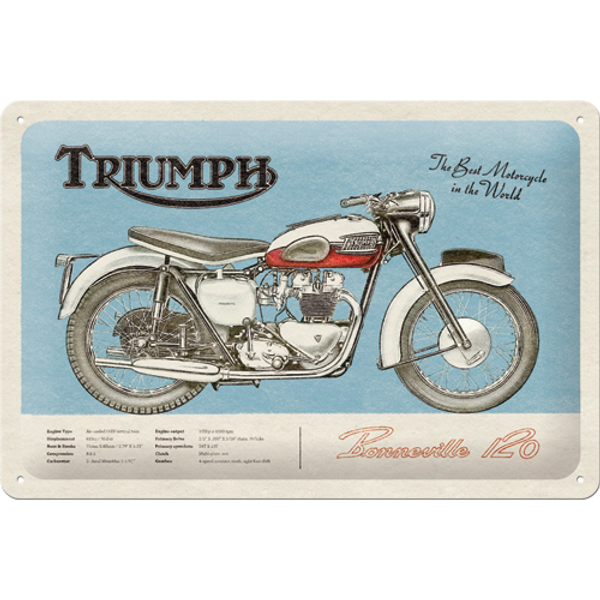 Metallskilt - Triumph Bonneville