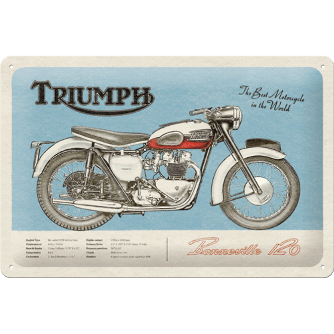 Hovedbilde Metallskilt - Triumph Bonneville