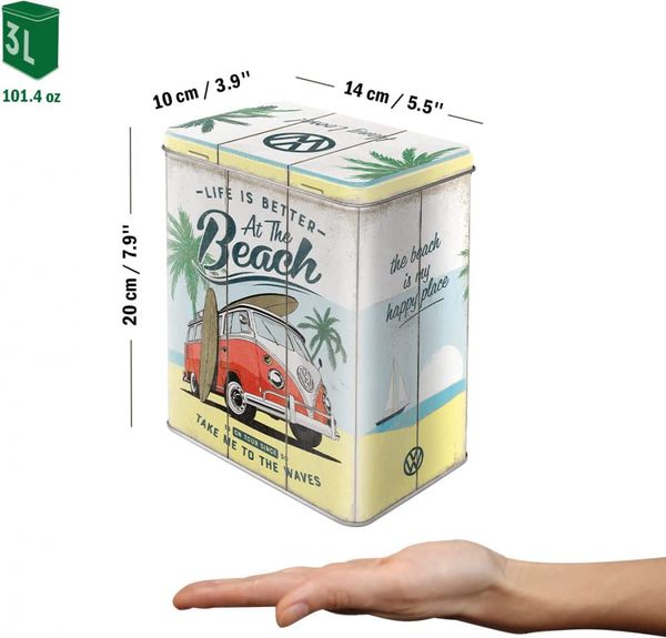 Metallboks - 3 liter - Volkswagen Bulli Beach